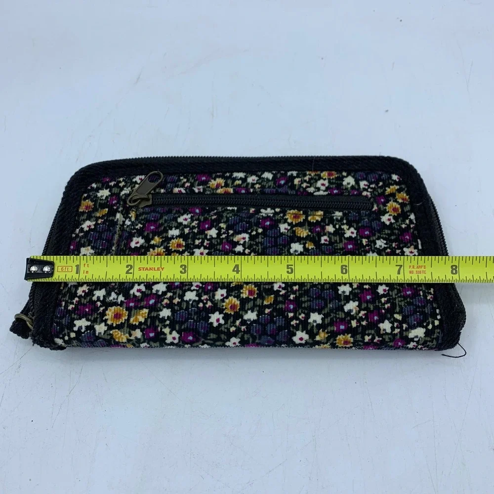 Vtg Y2K 2000 s 90s LEI Corduroy Floral Purse & Wallet Studded Straps Grunge Boho